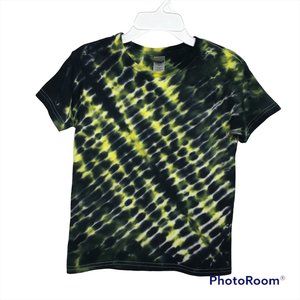 🍭KIDS Tie-Dye T-Shirt | Black/Yellow | XS